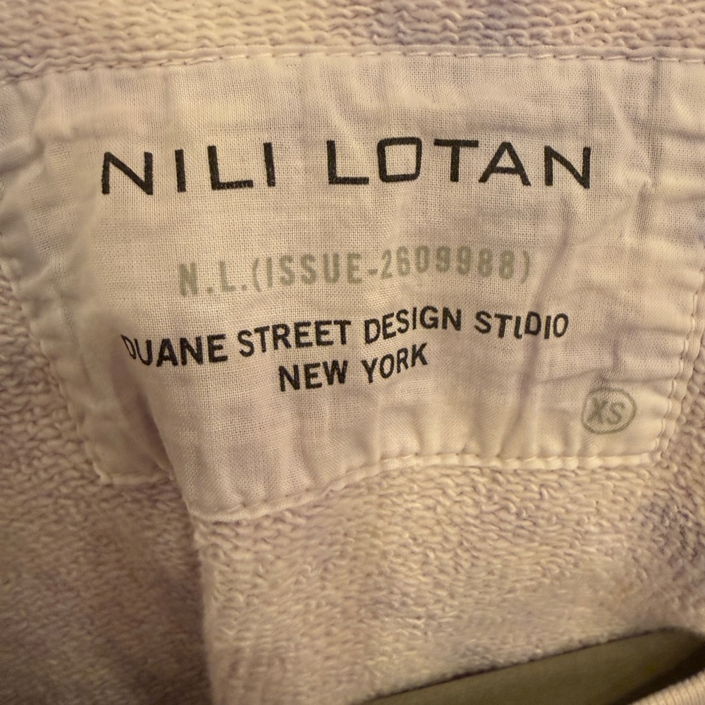 Nili Lotan Ciara Women’s Lavender Tie-Dye Cotton Sweatshirt Sz XS - Picture 5 of 8